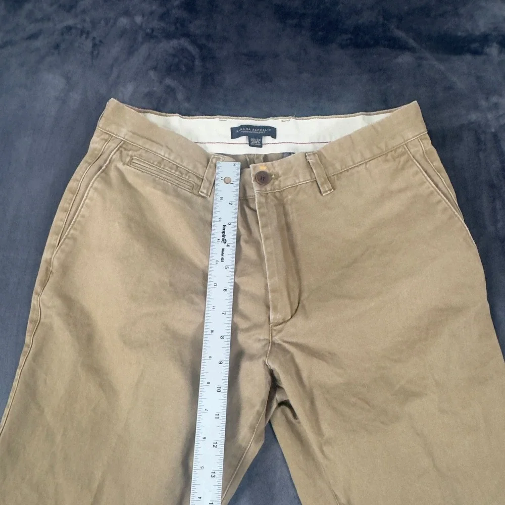 Banana Republic Vintage Straight Pants Mens 33/34 Tan Khaki Chino Cotton